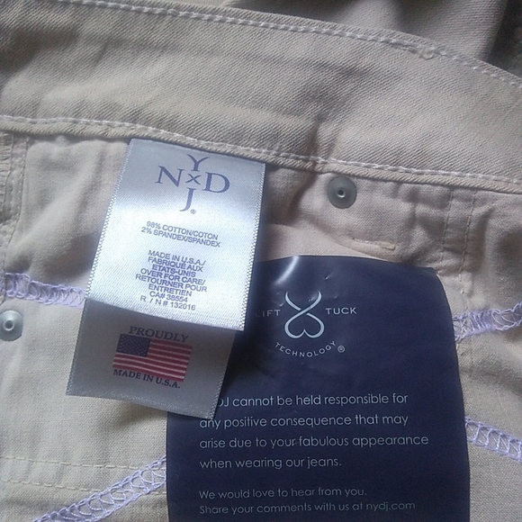 NYDJ Alisha Khaki Fitted Ankle Jeans 18P - Picture 6 of 7